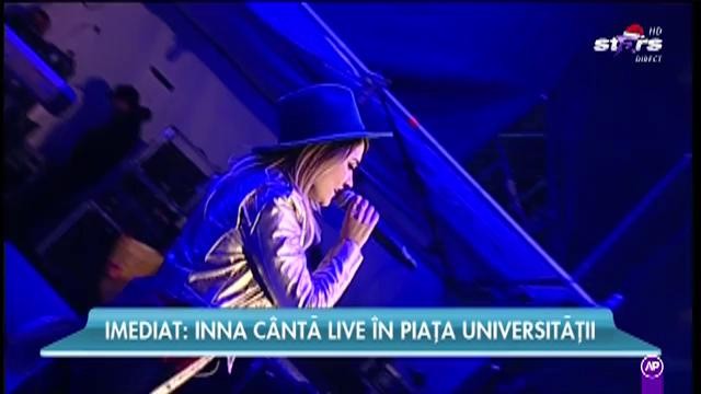 Irina Rimes c&acirc;ntă live &icirc;n Piața Universității