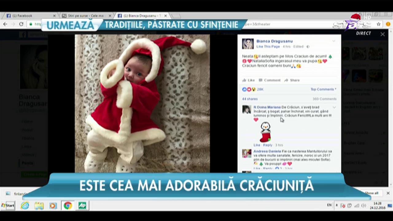Fiica Biancăi Drăguşanu, cea mai adorabilă crăciuniță