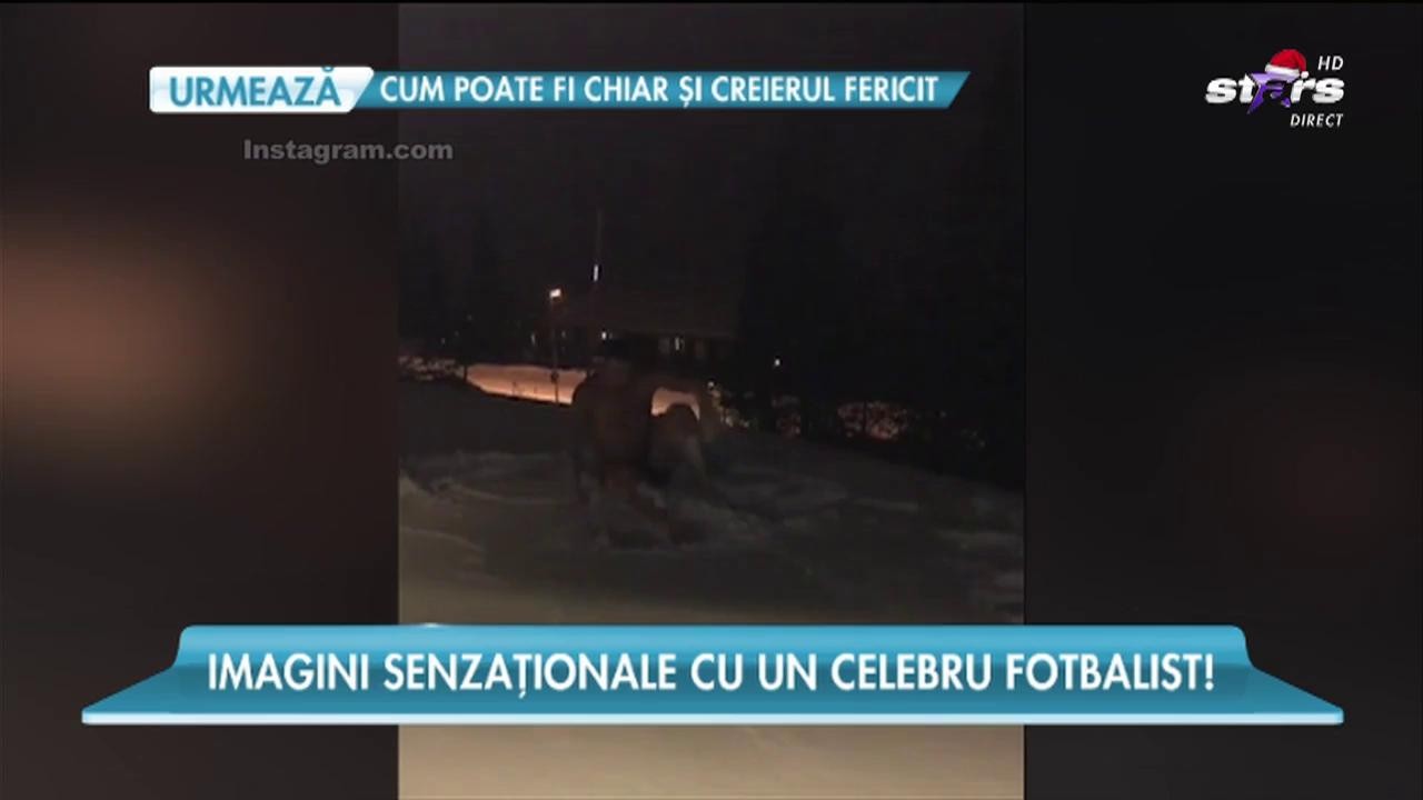 Zlatan Ibrahimovici se bucură de zăpadă mai ceva ca un copil