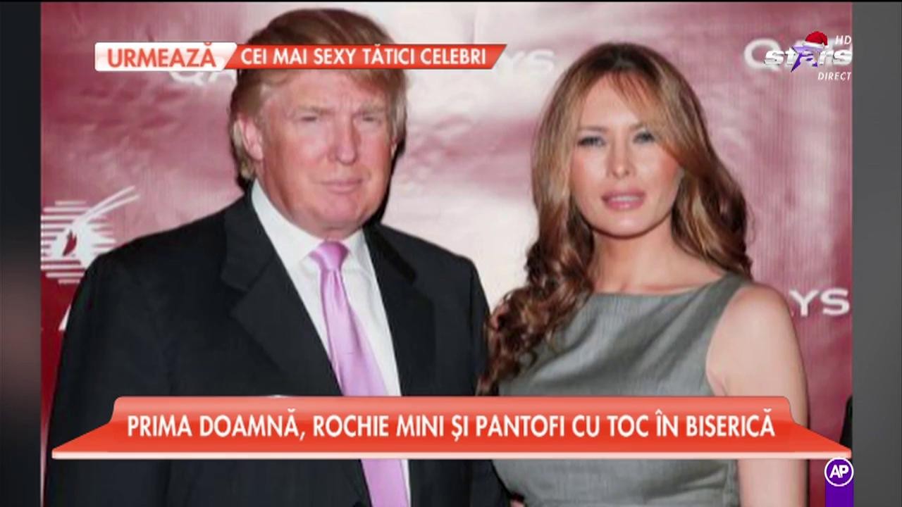 Melania Trump, rochie mini și pantofi cu toc &icirc;n Biserică