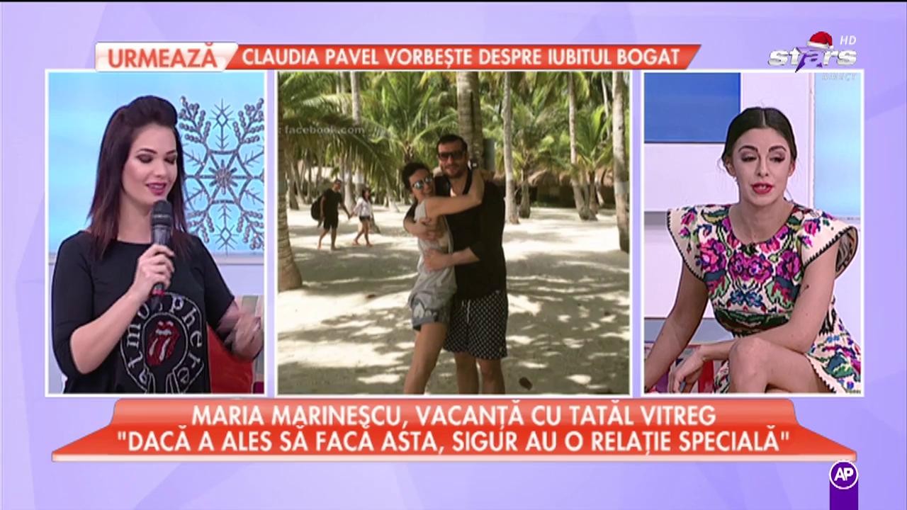 Maria Marinescu, vacanță cu tatăl vitreg