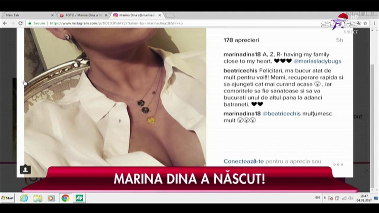 Marina Dina este proaspată mămică de gemeni