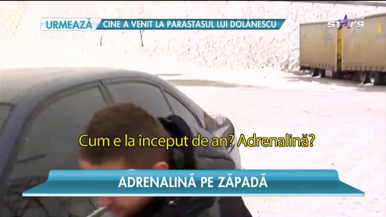 Senzaţii tari &icirc;n parcare, pe zăpadă