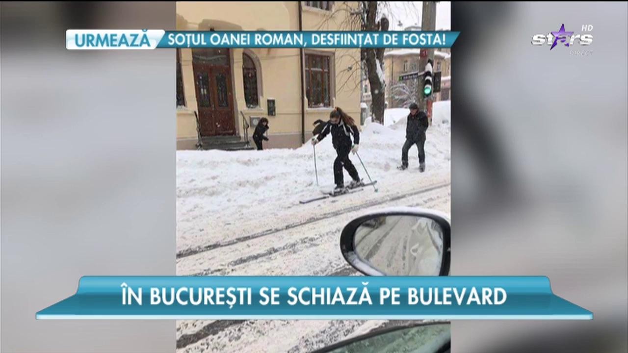 &Icirc;n București se schiază pe bulevard!