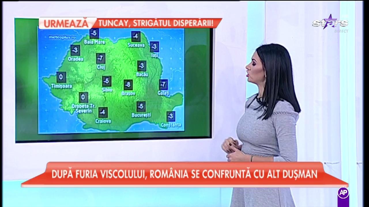 Vreme, 12 ianuarie 2017 - Maximele zilei se &icirc;ncadrează &icirc;ntre 0 şi -4 grade
