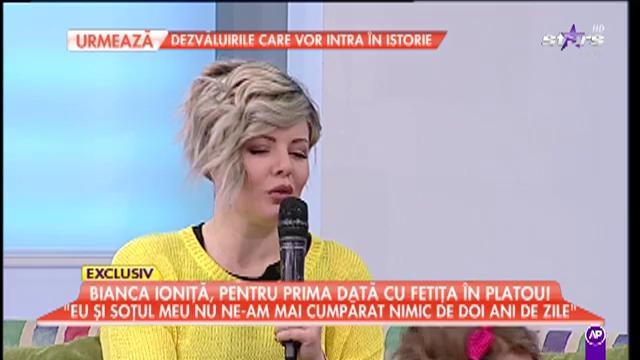 Bianca Ioniță, pentru prima dată cu fetița &icirc;n platou! "Este cea mai frumoasă perioadă din viața mea"