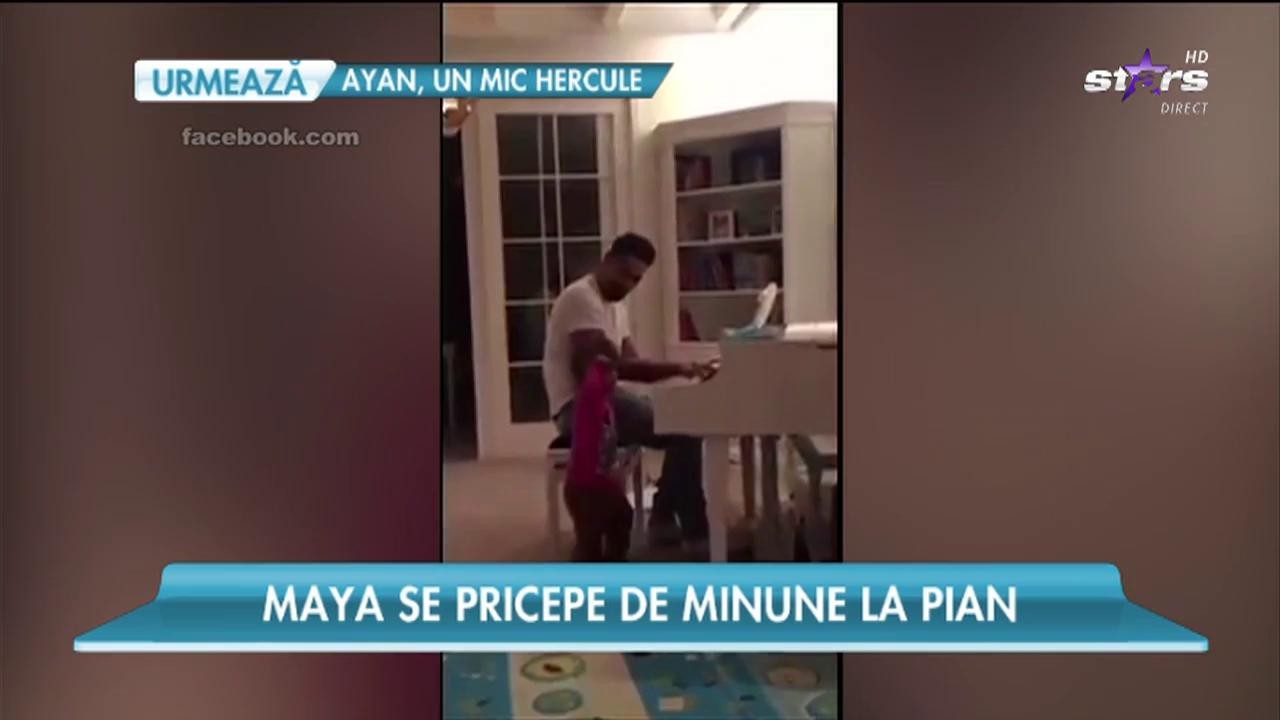 Maya le calcă pe urme părinţilor ei! Se pricepe de minune la pian