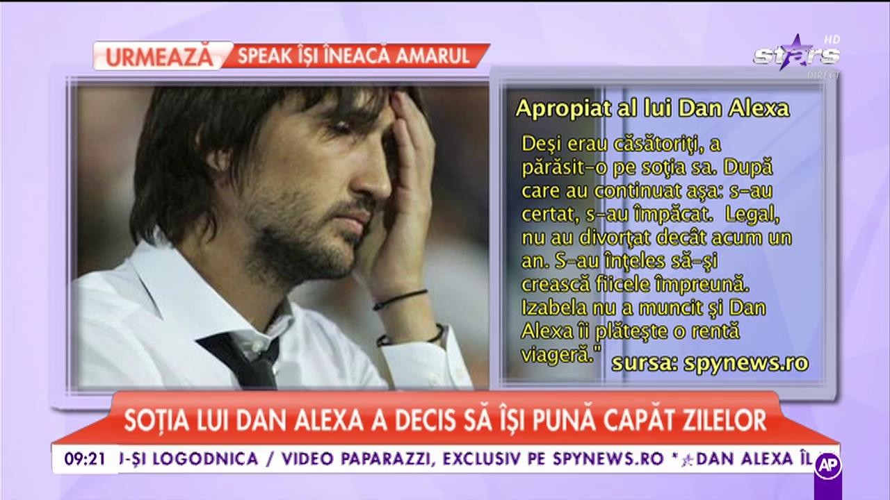Soția lui Dan Alexa a decis să &icirc;și pună capăt zilelor