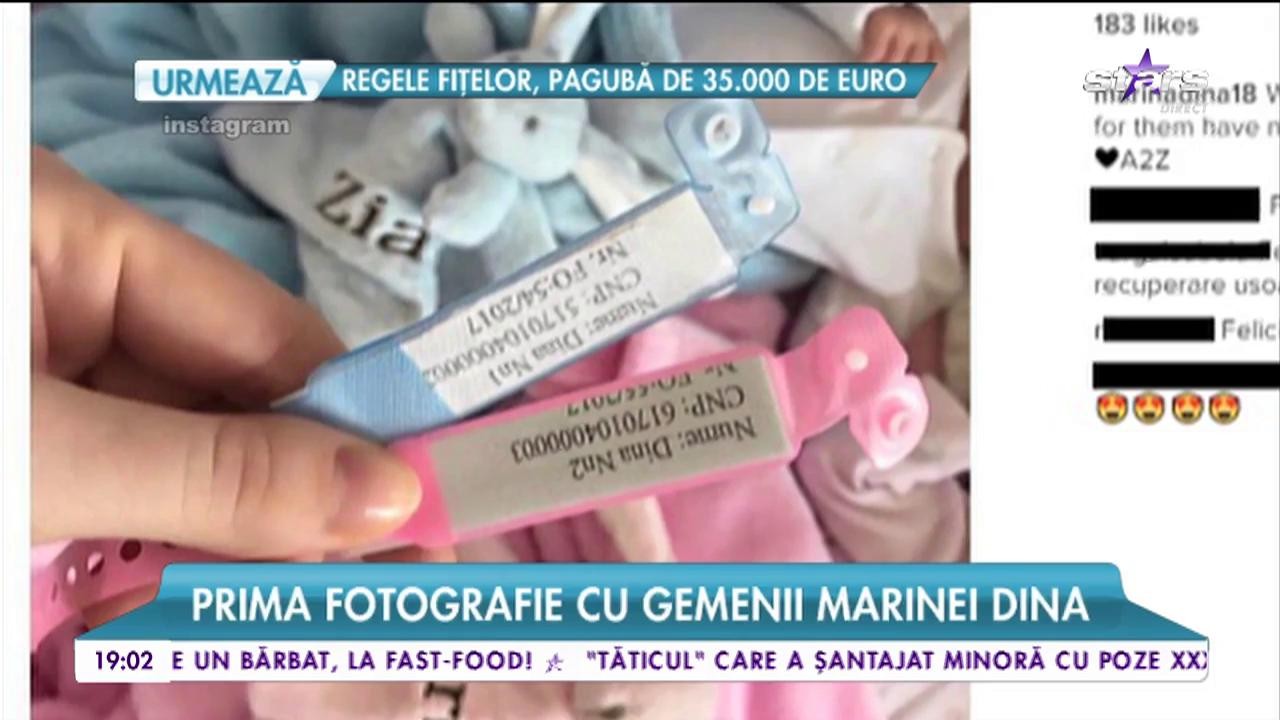 Prima fotografie cu gemenii Marinei Dina