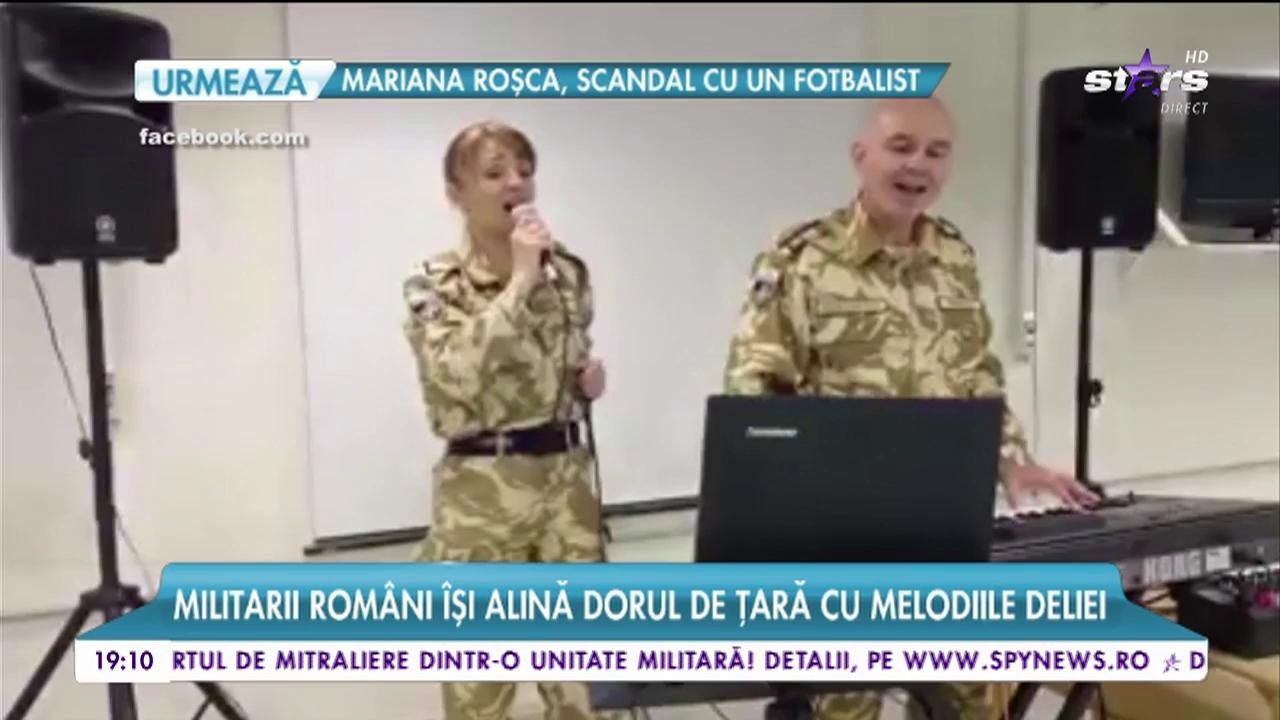 Militarii rom&acirc;ni &icirc;și alină dorul de țară cu melodiile Deliei