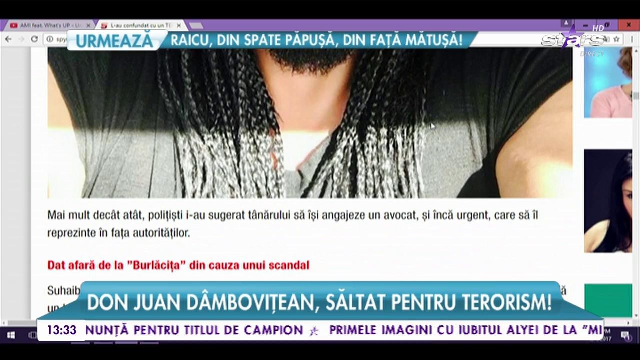 Suhaib, fost concurent la "Burlăciţa", săltat pentru terorism