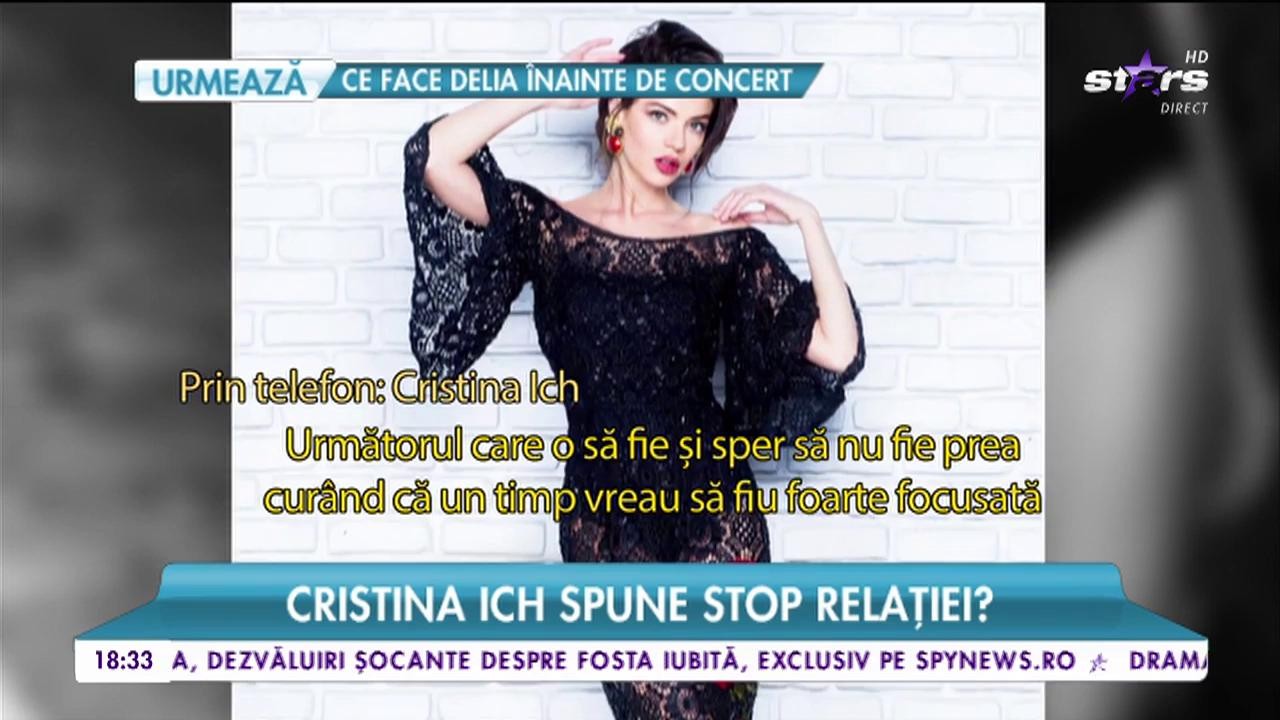 Cristina Ich, dragostea cu năbădăi: &rdquo;Stau mai mult singură&rdquo;