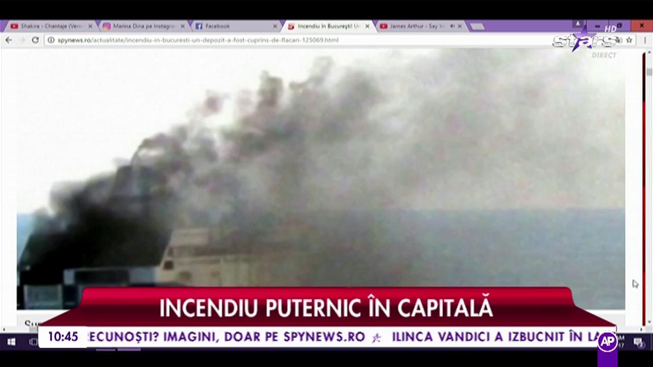 Informaţie de ultima oră! Incendiu puternic &icirc;n Capitală
