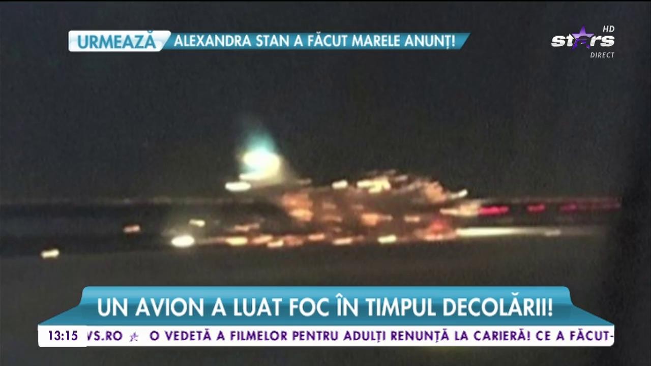 Momente de panică pe aeroport. Un avion a luat foc &icirc;n timpul decolării!