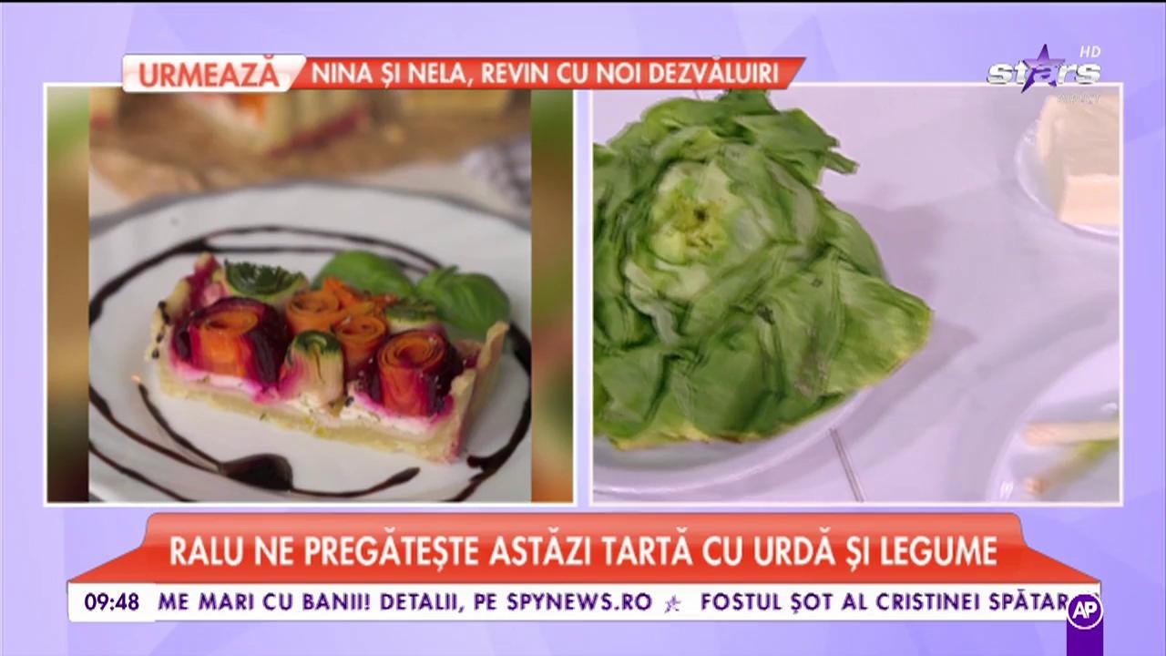 Chef Ralu ne pregătește o tartă cu urdă și legume