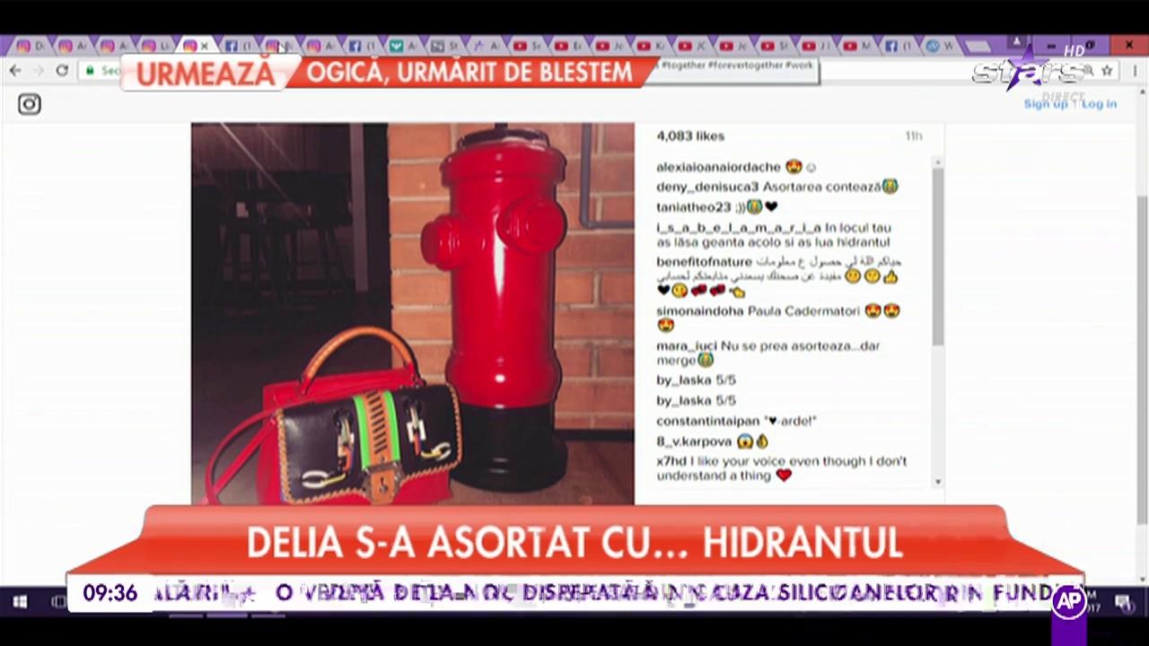 Delia s-a asortat cu.. hidrantul!
