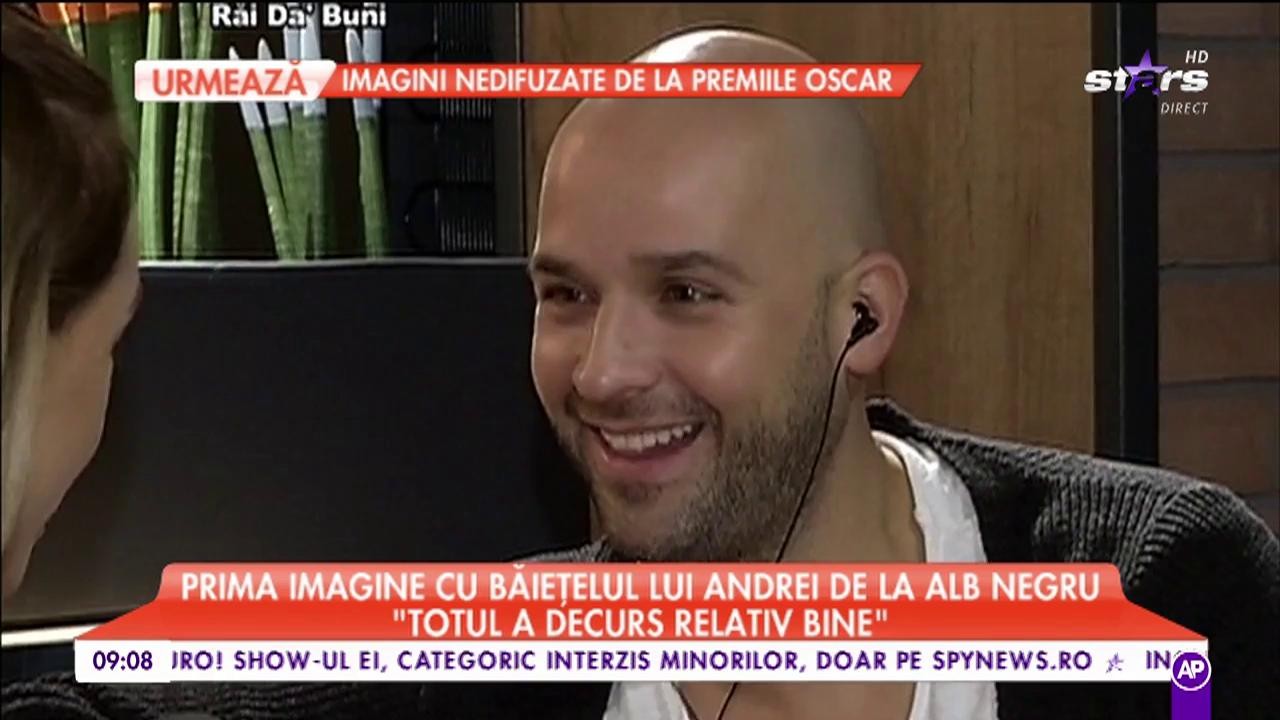 Prima imagine cu băiețelul lui Andrei de la Alb Negru