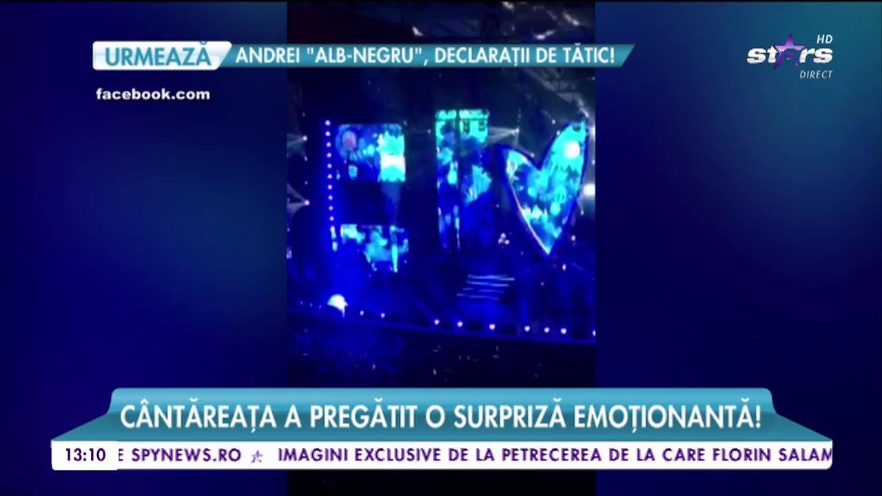 Părinţii Andrei, &icirc;n lacrimi la concertul artistei. C&acirc;ntăreaţa a pregătit o surpriză emoţionantă