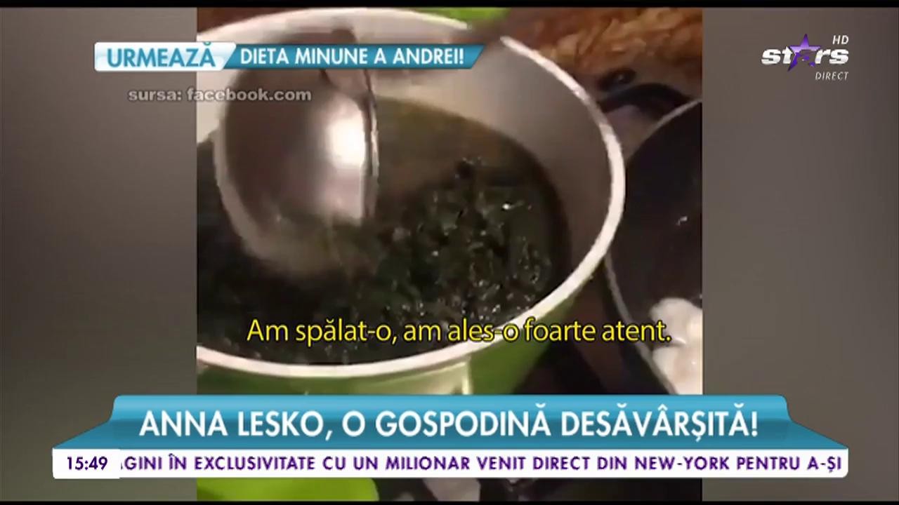 Anna Lesko, o gospodină desăv&acirc;rşită! Vedeta are curaj să gătească usturătoarele urzici!