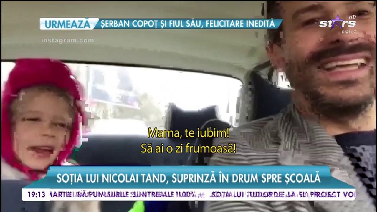 Soția lui Nicolai Tand, surpriză &icirc;n drum spre școală
