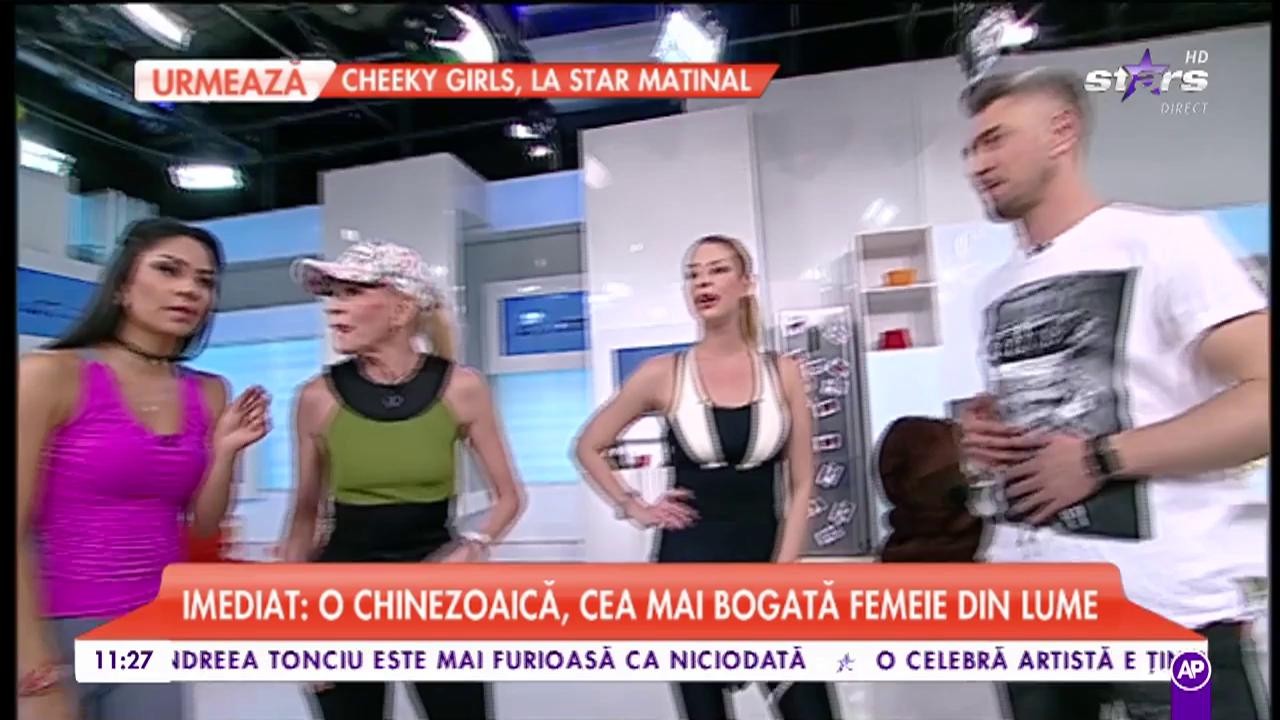 Luminița Nicolescu, antrenor fitness, le &icirc;nvață pe Nasrin și Roxana Nemeș să se mențină &icirc;n formă
