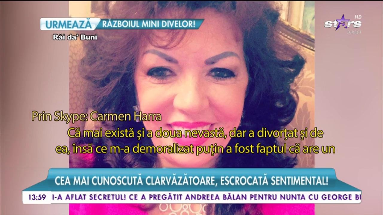Carmen Harra, mințită de bărbatul cu care &icirc;și dorea o relație!