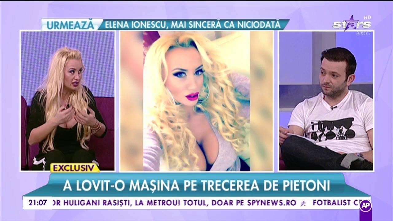 O vedetă de la noi a fost lovită de o mașină pe trecerea de pietoni!: &rdquo;Aici mi-a răma semn&rdquo;