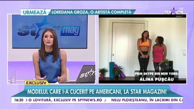 Modelul care i-a cucerit pe americani, la Star Magazin! Alina Puşcău, demonstraţie cu antrenoarea vedetelor de la Hollywood!