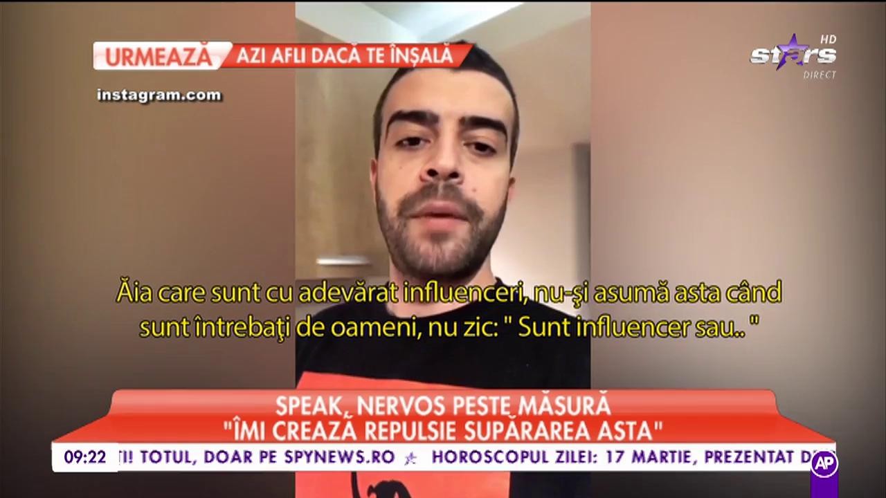 Speak, nervos peste măsură! Andreea Raicu l-a supărat?