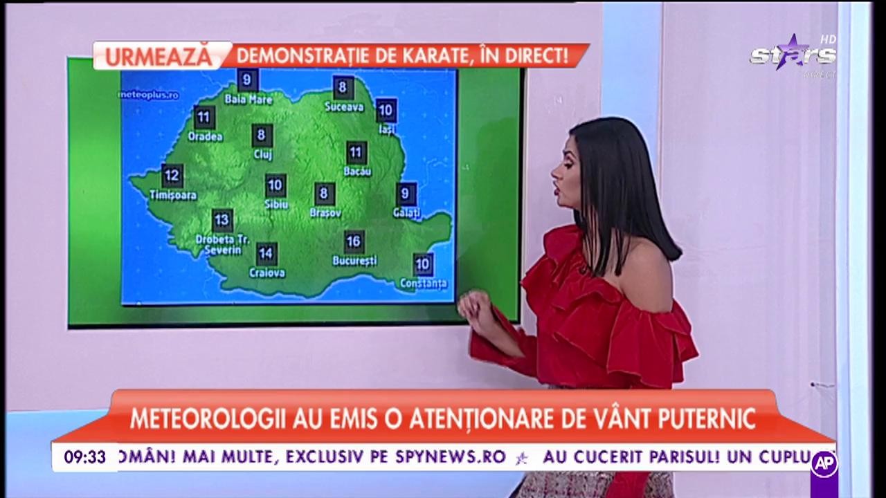 Meteorologii au emis o atenţionare de v&acirc;nt puternic