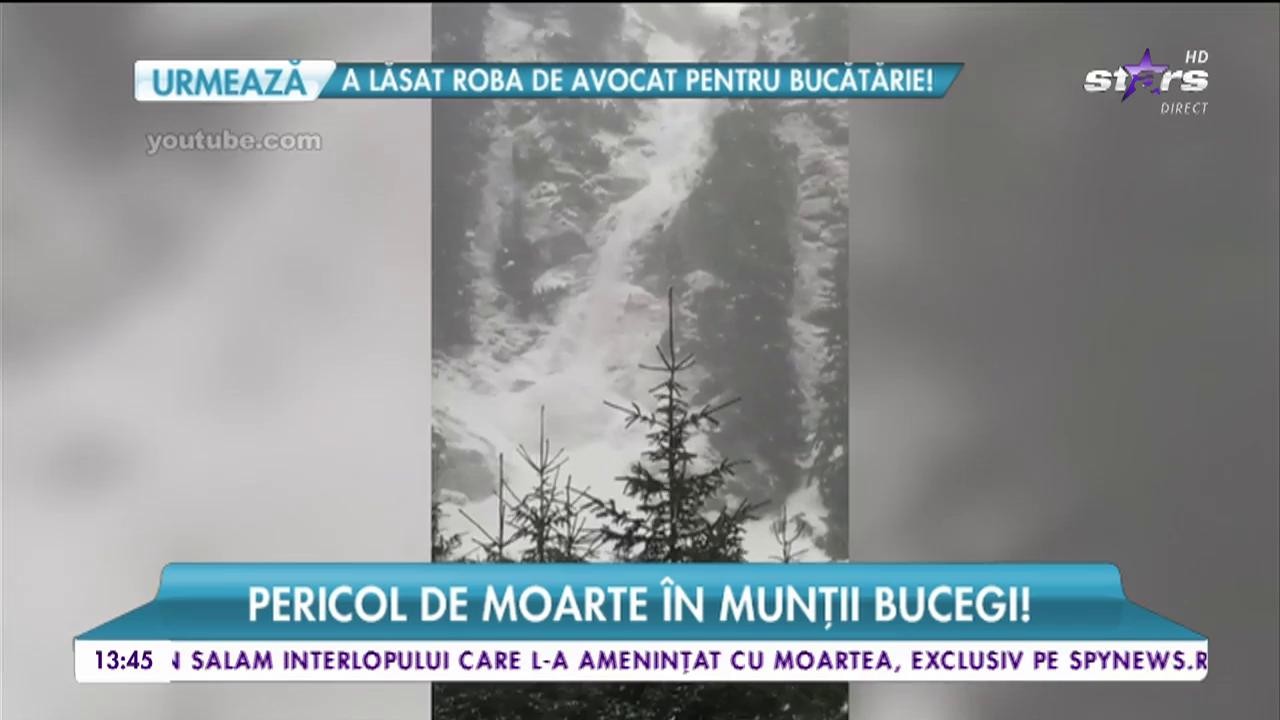 Pericol de moarte &icirc;n munţii Bucegi! Un turist a filmat o avalanşă pe creste!