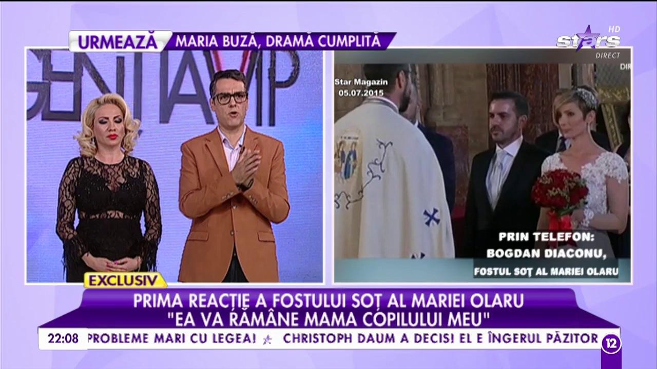 Primele declaraţii ale lui Bogdan Diaconu despre divorţul de fosta gimnastă Maria Olaru! Reacţia lui despre INFIDELITATE
