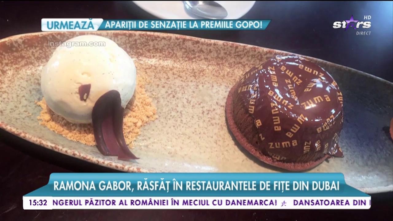 Ramona Gabor, răsfăţ &icirc;n restaurantele de fiţe din Dubai