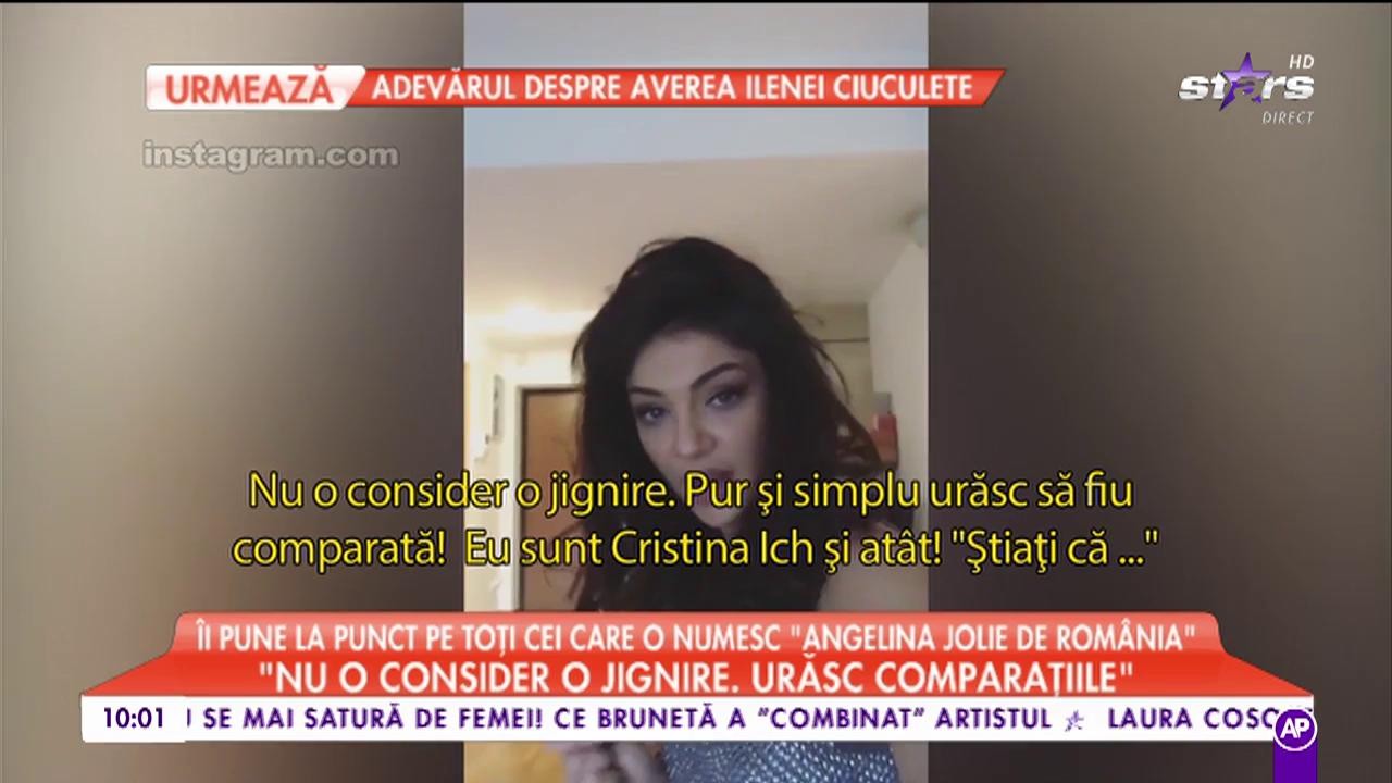 Cristina Ich &icirc;i pune la punct pe toți cei care o numesc "Angelina Jolie de Rom&acirc;nia"