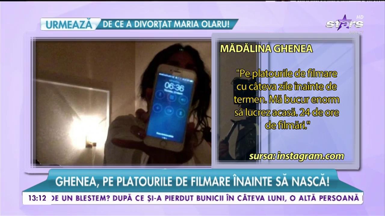 Ghenea, pe platourile de filmare, &icirc;nainte să nască! "Sunt pregătită să fiu mamă dintotdeauna!"