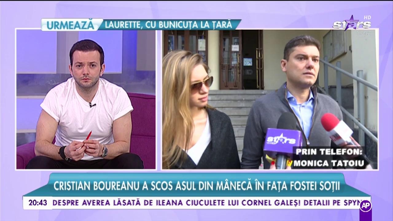 Monica Tatoiu, dezvăluiri-bombă din procesul pentru custodia fiicei lui Cristian Boureanu: "Ioana e în pragul exmatriculării"
