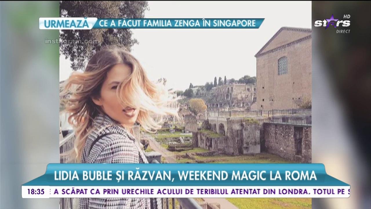 Lidia Buble şi Răzvan, weekend magic la Roma! Imagini inedite cu cei doi &icirc;ndrăgostiţi