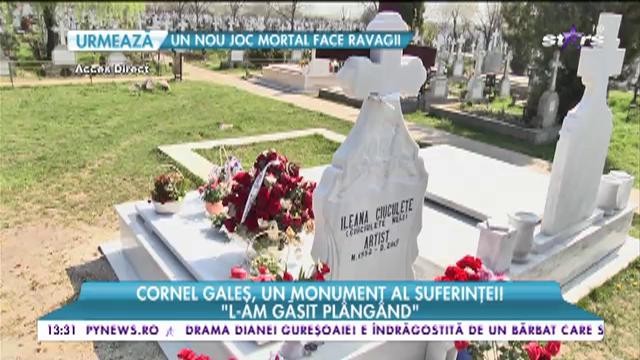 Cornel Galeş, un monument al suferinţei! Soţul Ilenei Ciuculete, la cimitir susţinut de prieteni!