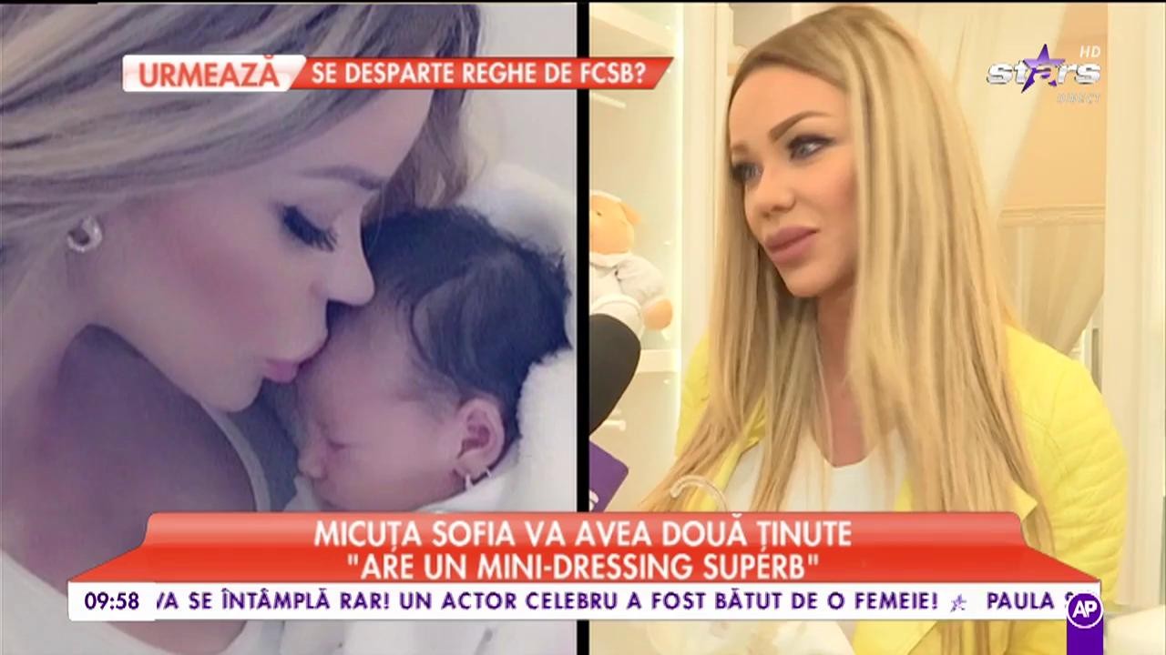 Rochița cu care va fi &icirc;mbrăcată fetița Biancăi Drăguşanu la botez ei