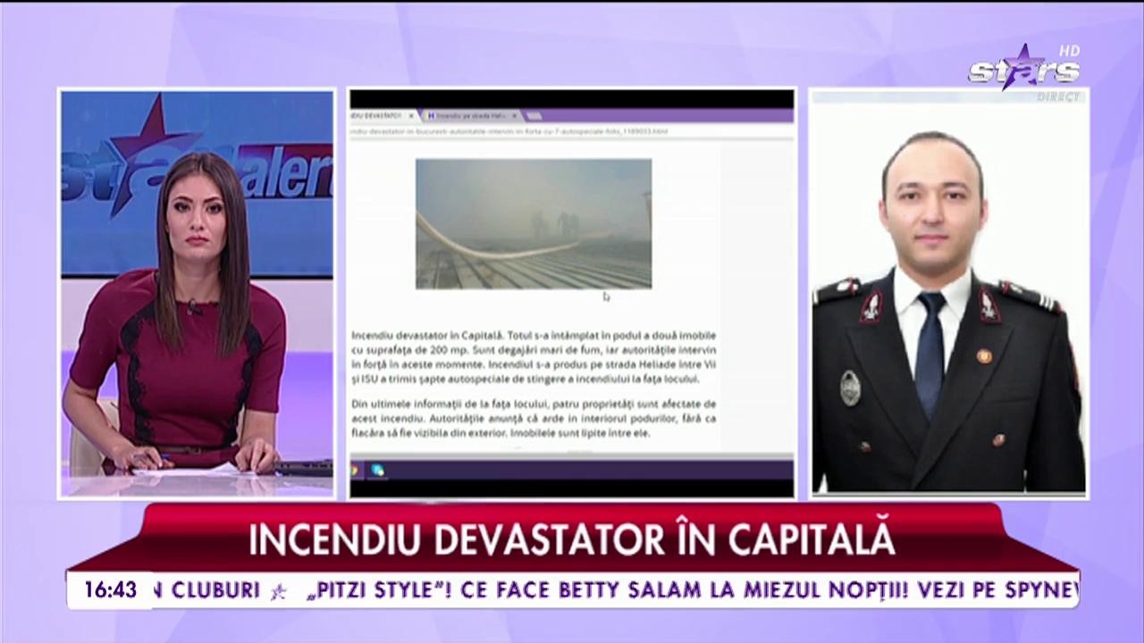 Incendiu violent &icirc;n Capitala