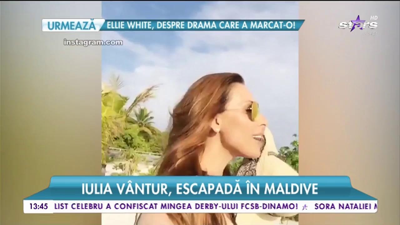 Iulia V&acirc;ntur, escapadă &icirc;n Maldive! Cum se relaxează diva alături de Salman Khan