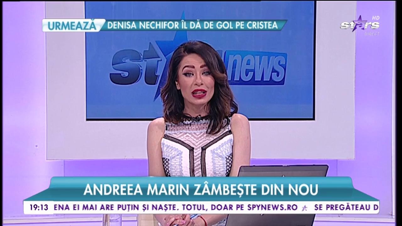 Andreea Marin z&acirc;mbeşte din nou! Cine a reuşit să-i facă andreei ziua mai frumoasă