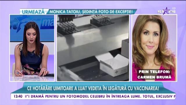 Carmen Brumă, decizie după alerta de epidemie de rujeolă! Ce hotăr&acirc;re uimitoare a luat vedeta &icirc;n legătură cu vaccinarea!