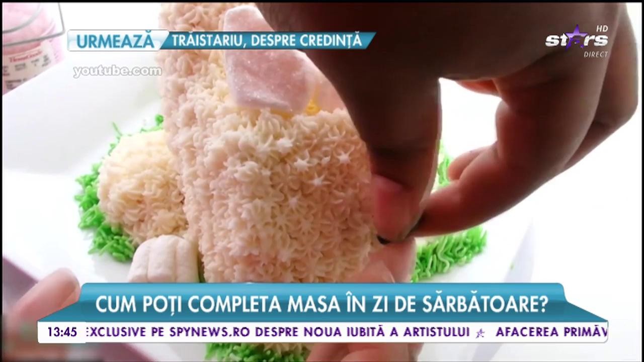 Tortul &icirc;n formă de... ou de Paşte! Cum poţi completa masa &icirc;n zi de sărbătoare?