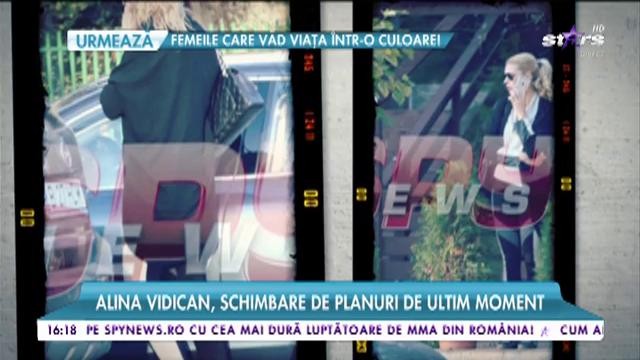 Alina Vidican, schimbare de planuri de ultim moment