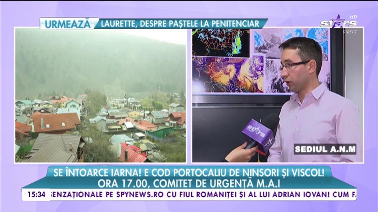 Se &icirc;ntoarce iarna! E cod portocaliu de ninsori şi viscol! C&acirc;t va ţine urgia? Prognoza meteo pentru următoarele zile!
