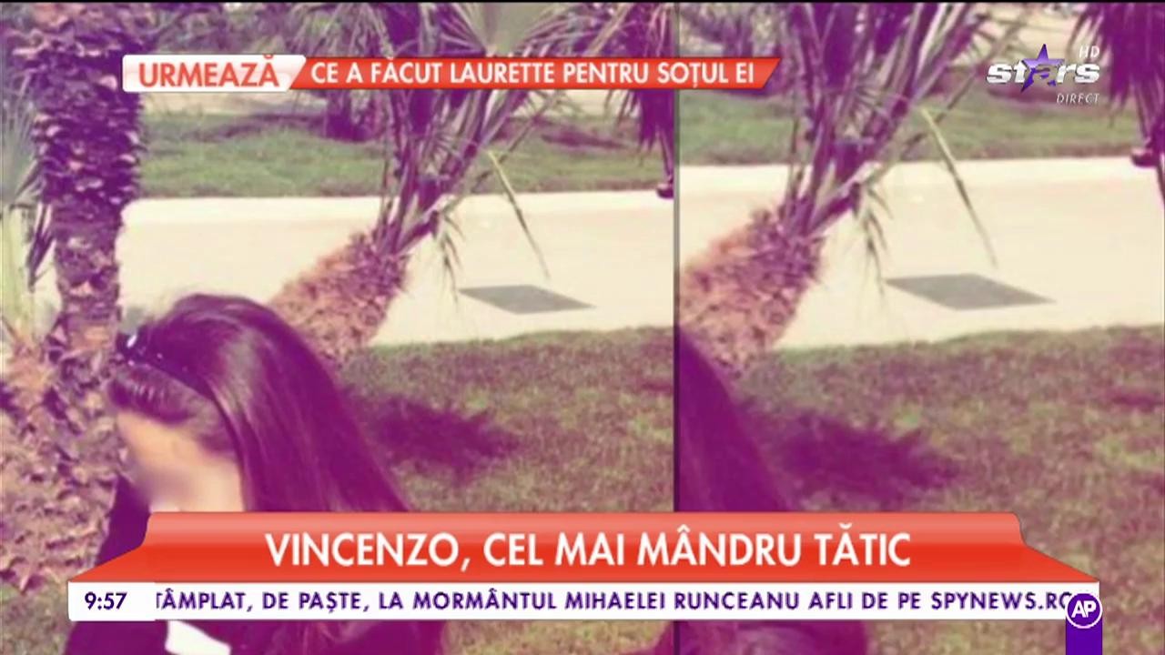 Vincenzo este un tată fericit şi a petrecut a doua zi de Paşte cu micuţa Maya