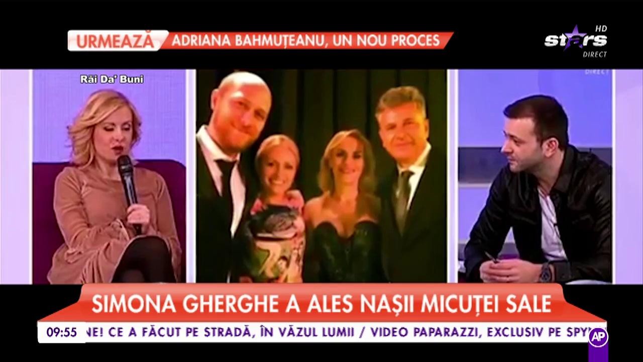 Simona Gherghe a ales nașii micuței sale