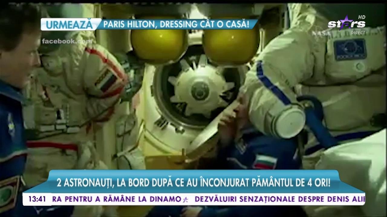 Moment emoţionant pe staţia spaţială internaţională! 2 astronauţi, la bord după ce au &icirc;nconjurat păm&acirc;ntul de 4 ori!