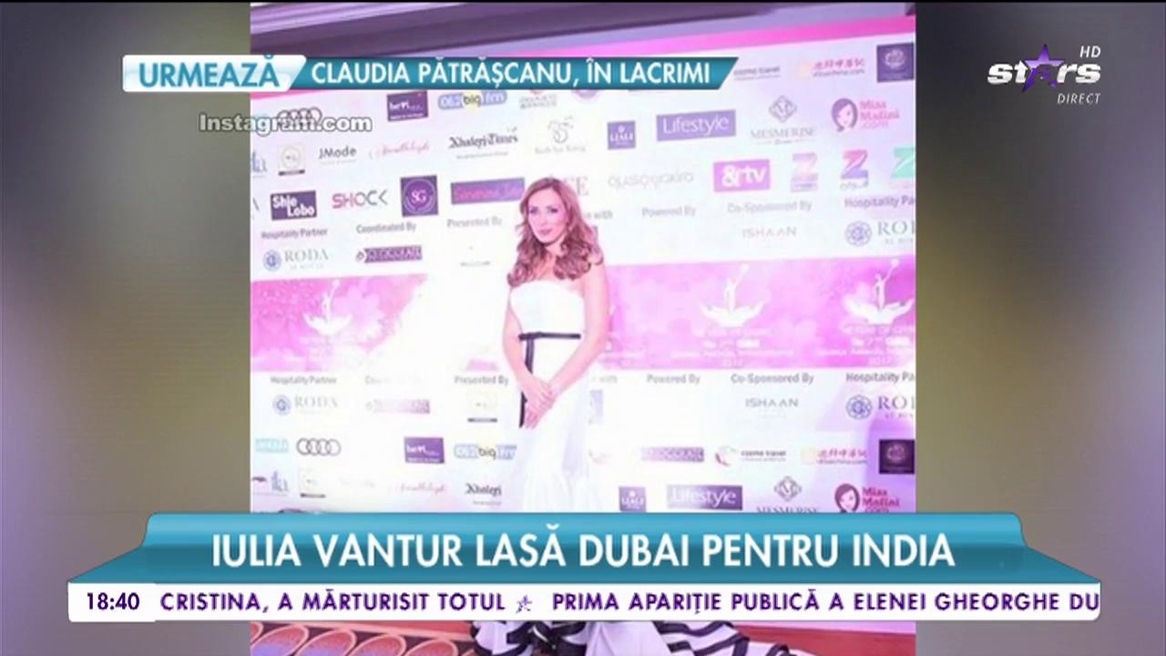 Iulia V&acirc;ntur lasă Dubai pentru India